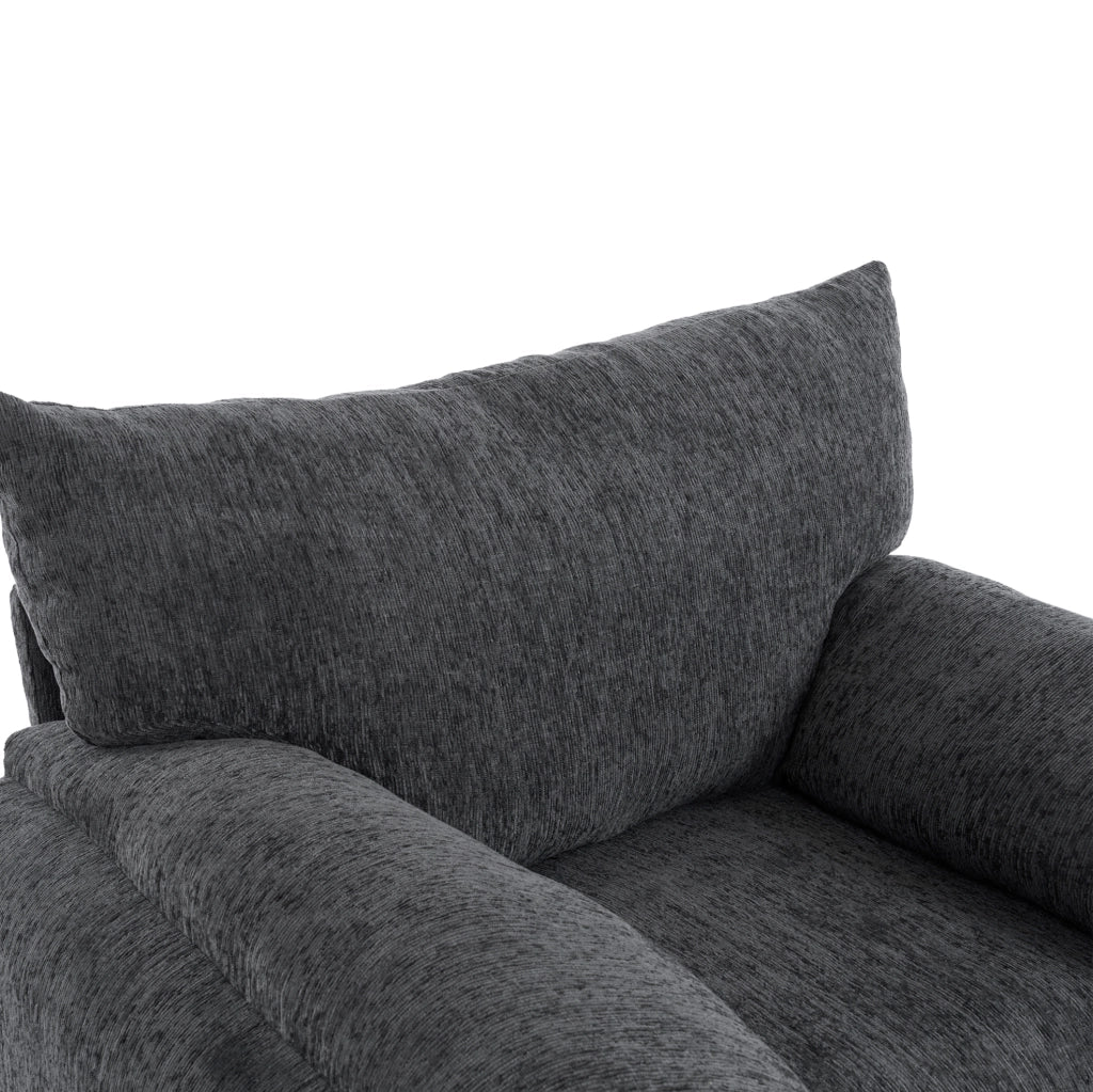 Poltrona 96x82x84 cm in ciniglia grigia， 1 posto