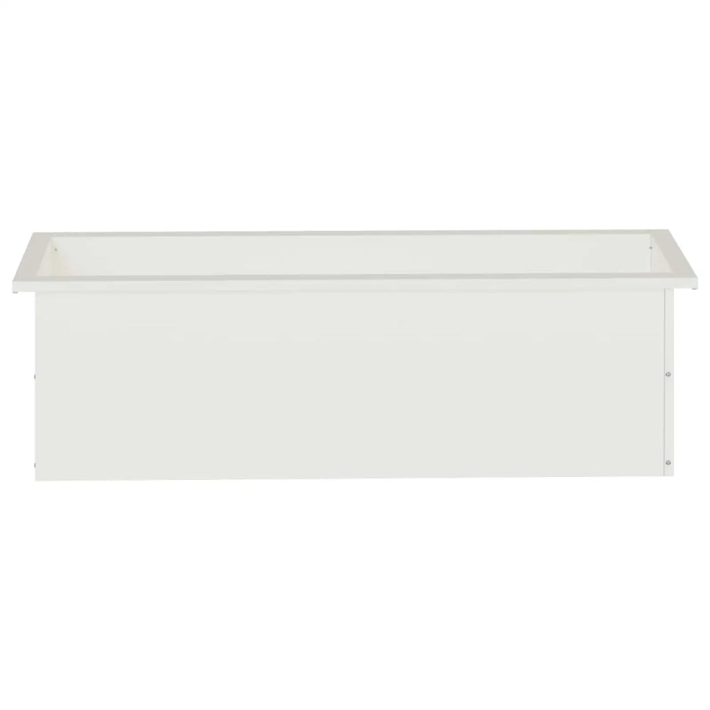 Fioriera da giardino con LED 2 pz Bianco 30 x 100 x 30 cm 8008115