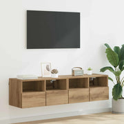 Mobiletti TV da Parete 2 pcs Rovere artigianale 60 x 30 x 30 cm 882925