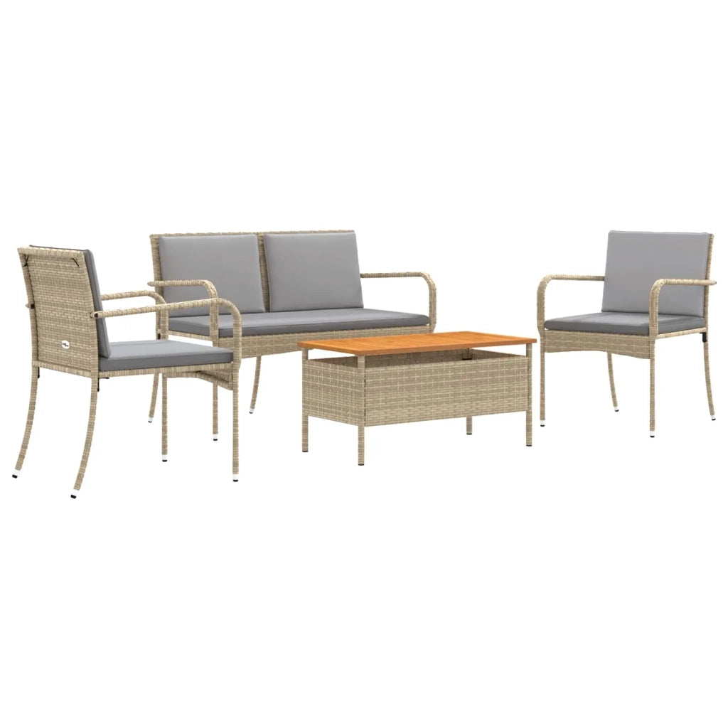 Set da giardino Beige polyrattan 42025105