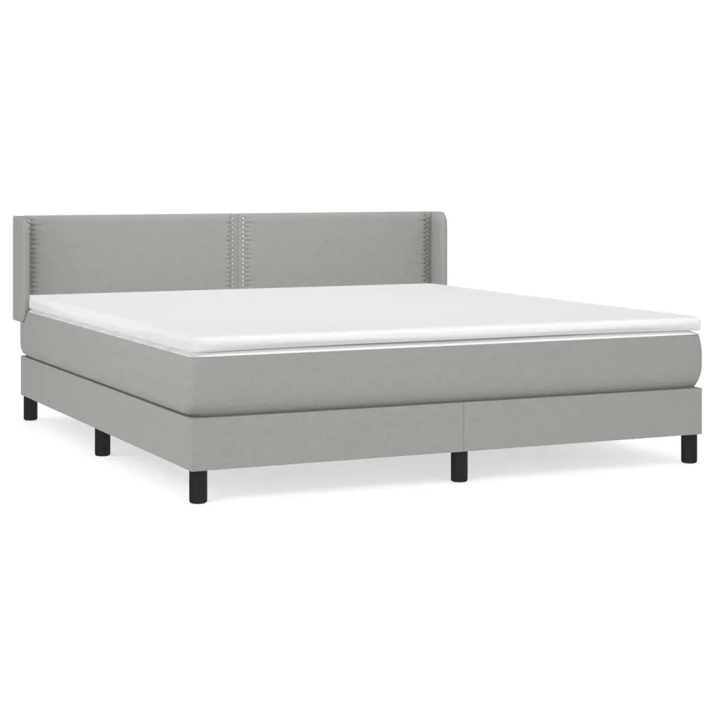 Giroletto a Molle con Materasso Grigio Chiaro180x200 cm Tessuto 3129649