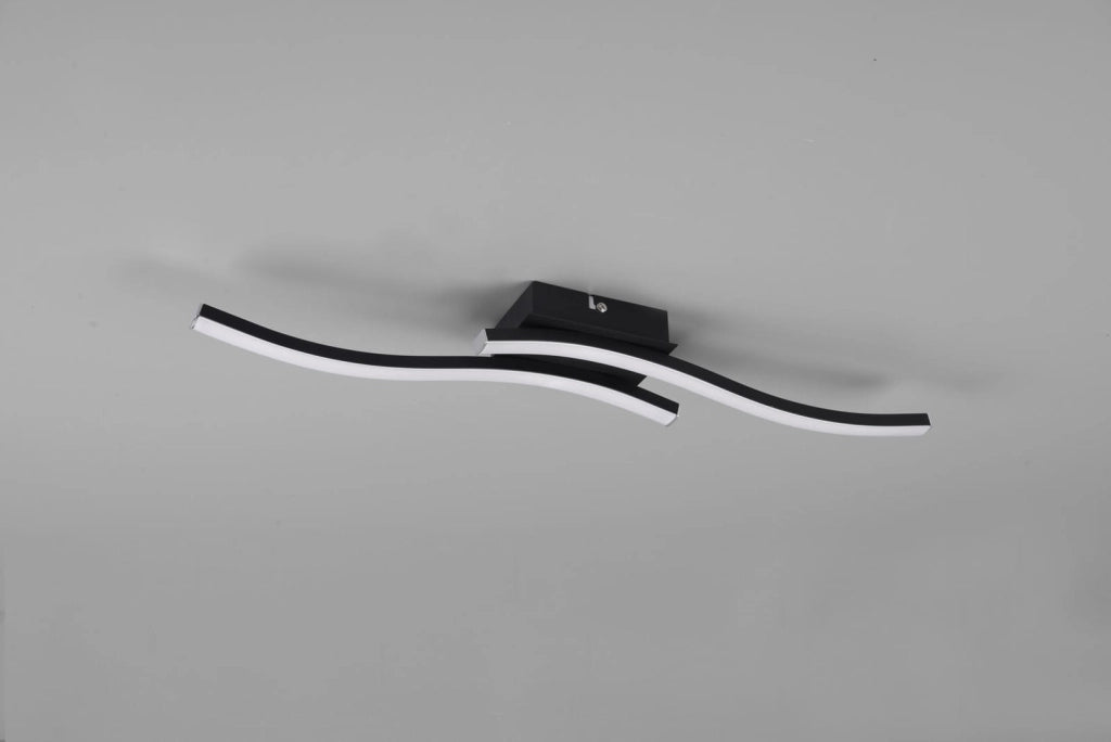 Plafoniera LED RL Route metallo 56cm nera/bianca 4000K