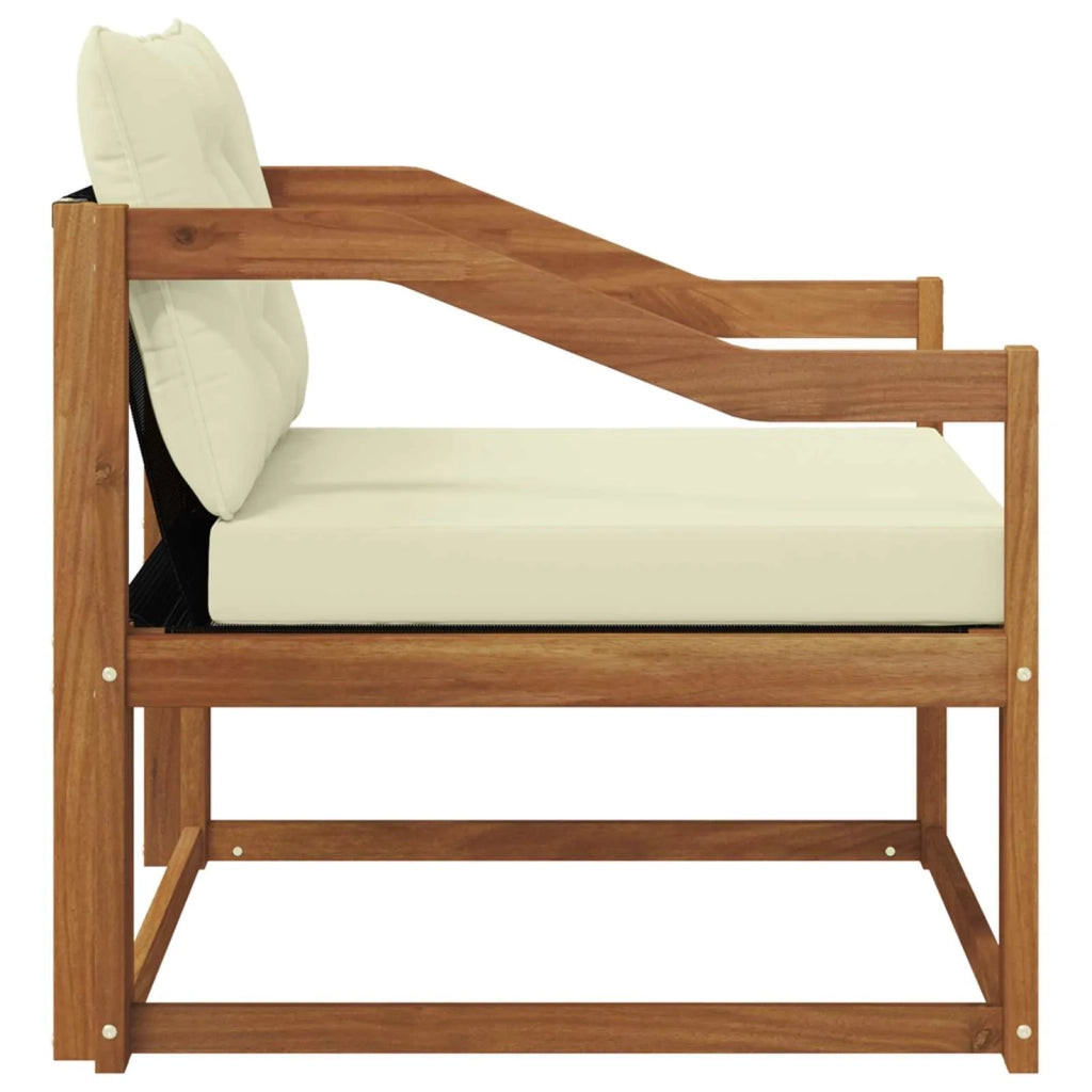 Set di divani da esterno-Sofa da giardino Legno di Acacia Massello e Textilene 673086