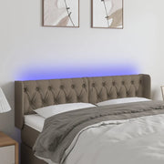 Testiera a LED Tortora 163x16x78/88 cm in Tessuto