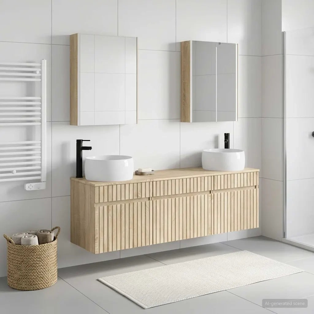 Set di Armadi da Bagno 5 pcs Rovere Sonoma 53 x 15,5 x 70 cm 3406649