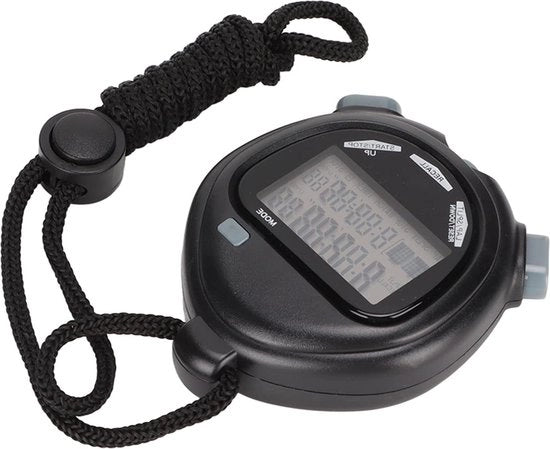Stopwatch Sportivo con Display a 2 Righe e Bottoni - 100 Ricordi di Tempo - Timer di Conto alla Riconsegna Elettronico - Cronografo Multifunzione.