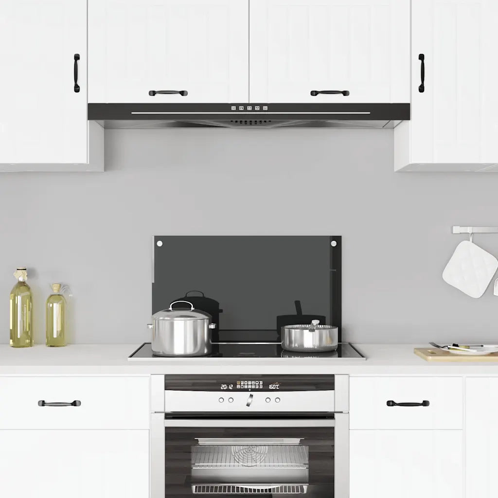 Paraschizzi per Cucina Nero 70x40 cm in Vetro Temperato CFW5673405