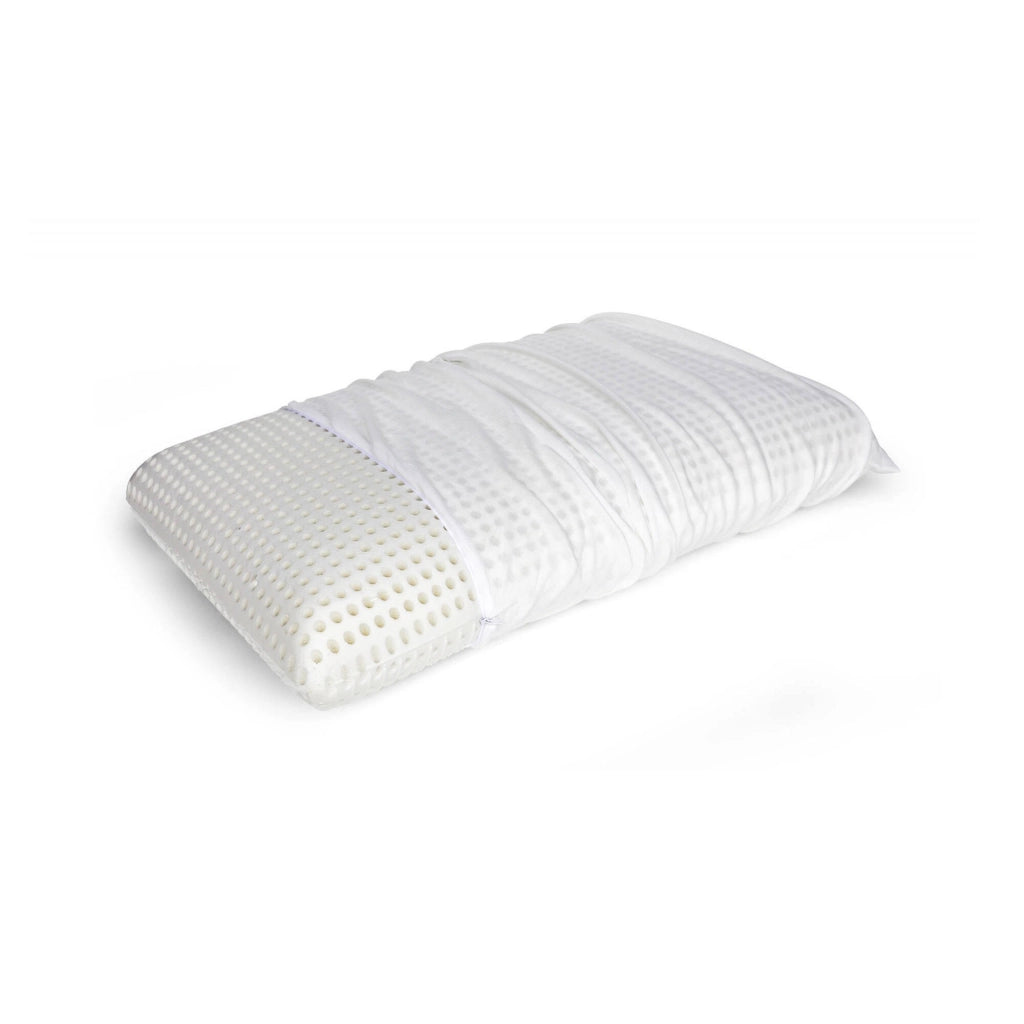 Talamo Italia Cuscino per Basilico, 100% Made in Italy, Guanciale sfoderabile a "saponetta" in Memory Foam forato, Anallergico e Traspirante, 70x40xh16 cm.
