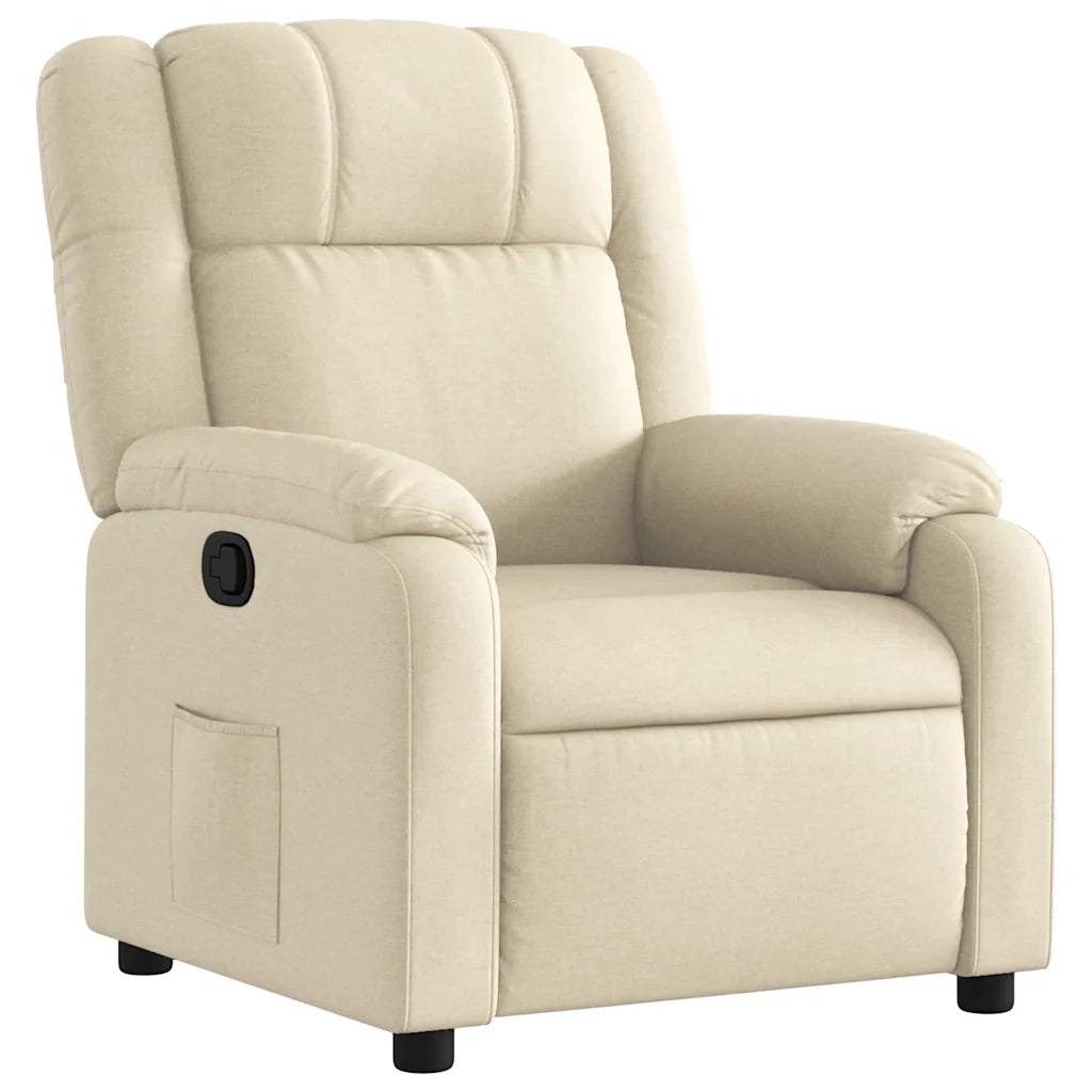 Poltrona Reclinabile in Tessuto Crema 373545