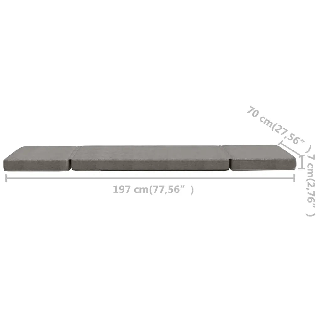 Sedia a Sdraio da Terra Pieghevole Grigio Chiaro in Tessuto cod mxl 55961