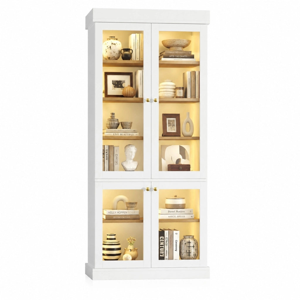 Mobile alto bianco con LED dimmerabile 80x40x180 cm