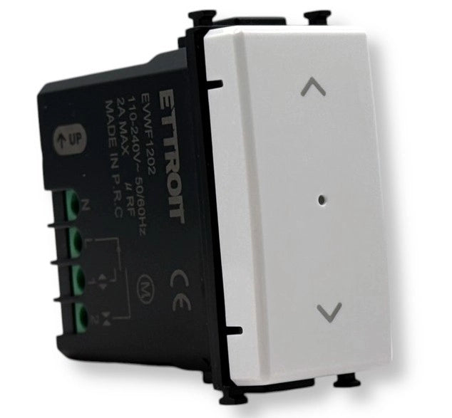 Pulsante per Tapparella Saliscendi Connesso ZigBee Smart Wifi Tuya Compatibile Con Vimar Plana EVZB1202