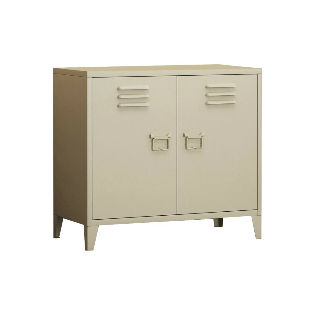 Credenza Conco, Buffet da soggiorno, Madia da salotto, Dispensa da cucina, 80x40 h73 cm, Panna