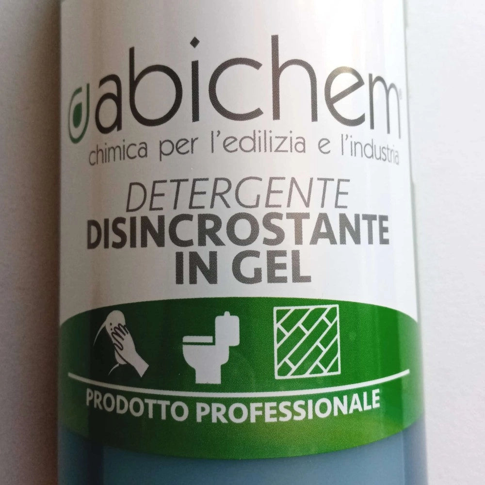 Abichem 1lt deter w.c. detergente disincrostante in gel per eliminare macchie di incrostazione o di ruggine