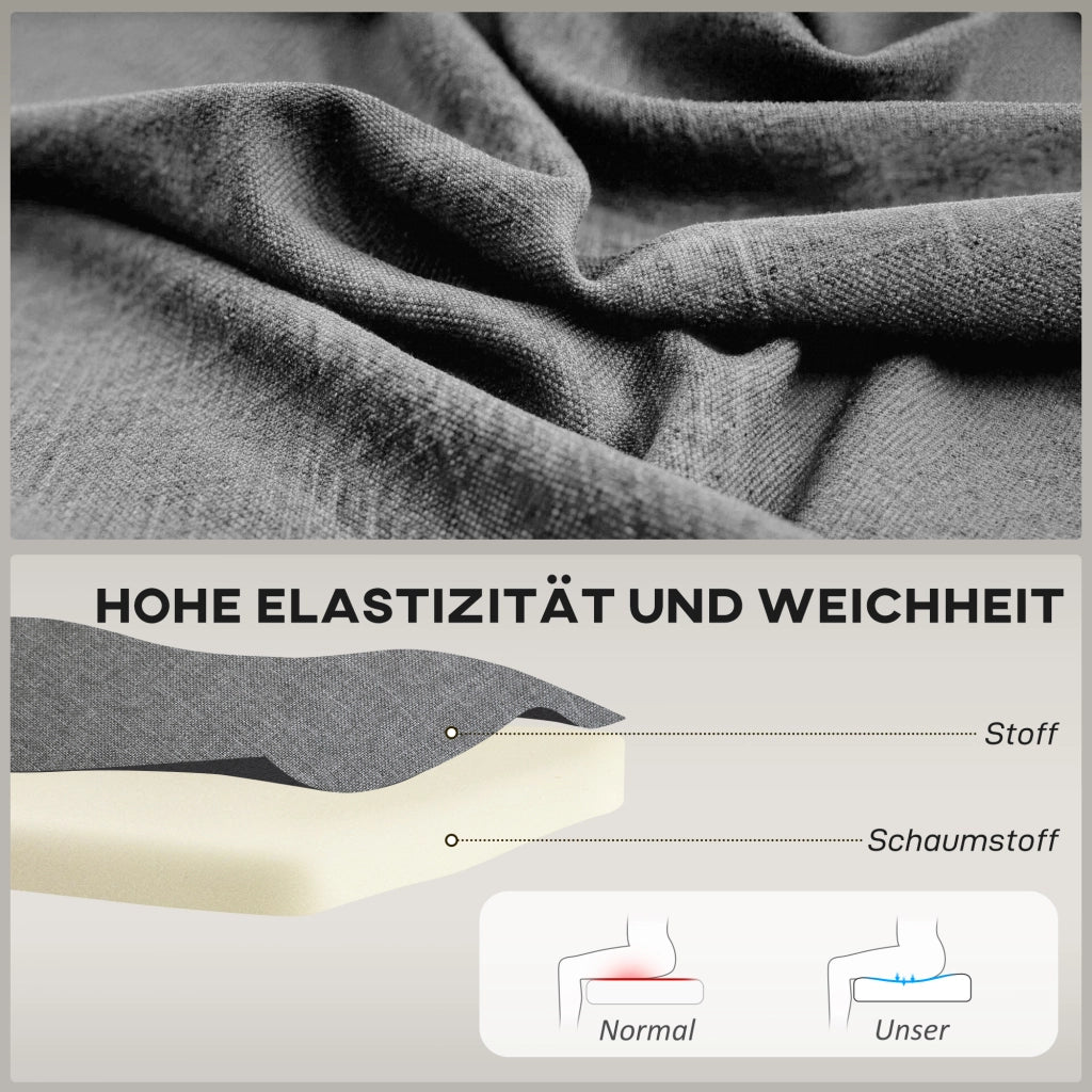 Divano 2 posti in tessuto ¨C zephmum ¨C grigio 117 cm