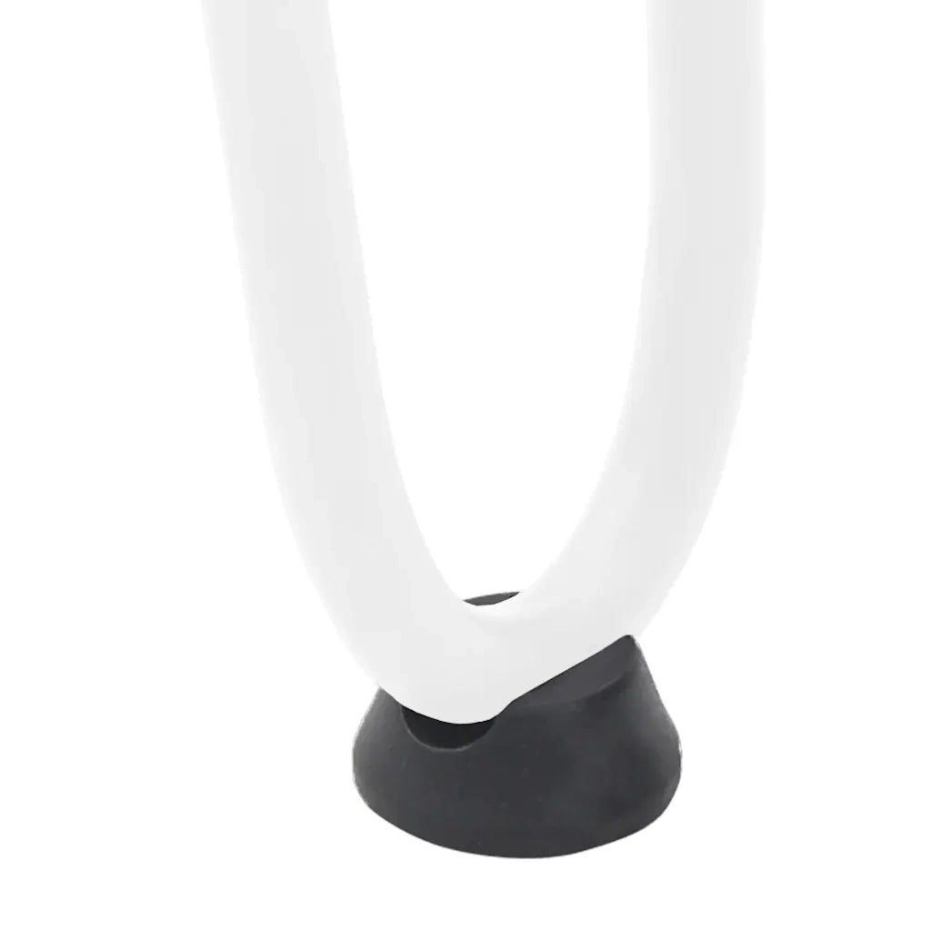 Gambe a forcina per tavolino 4 pz bianche 20 cm in acciaio massiccio
