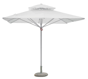 Ombrellone da Giardino 3x3 m Palo Ø60 mm Telo in Polietilene Bianco