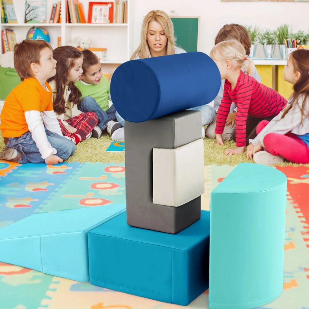 Blocchi rampicanti in schiuma per bambini 1-3 anni, Blocchi rampicanti set rampicante indoor con rettangoli Blu-Giocattoli educativi