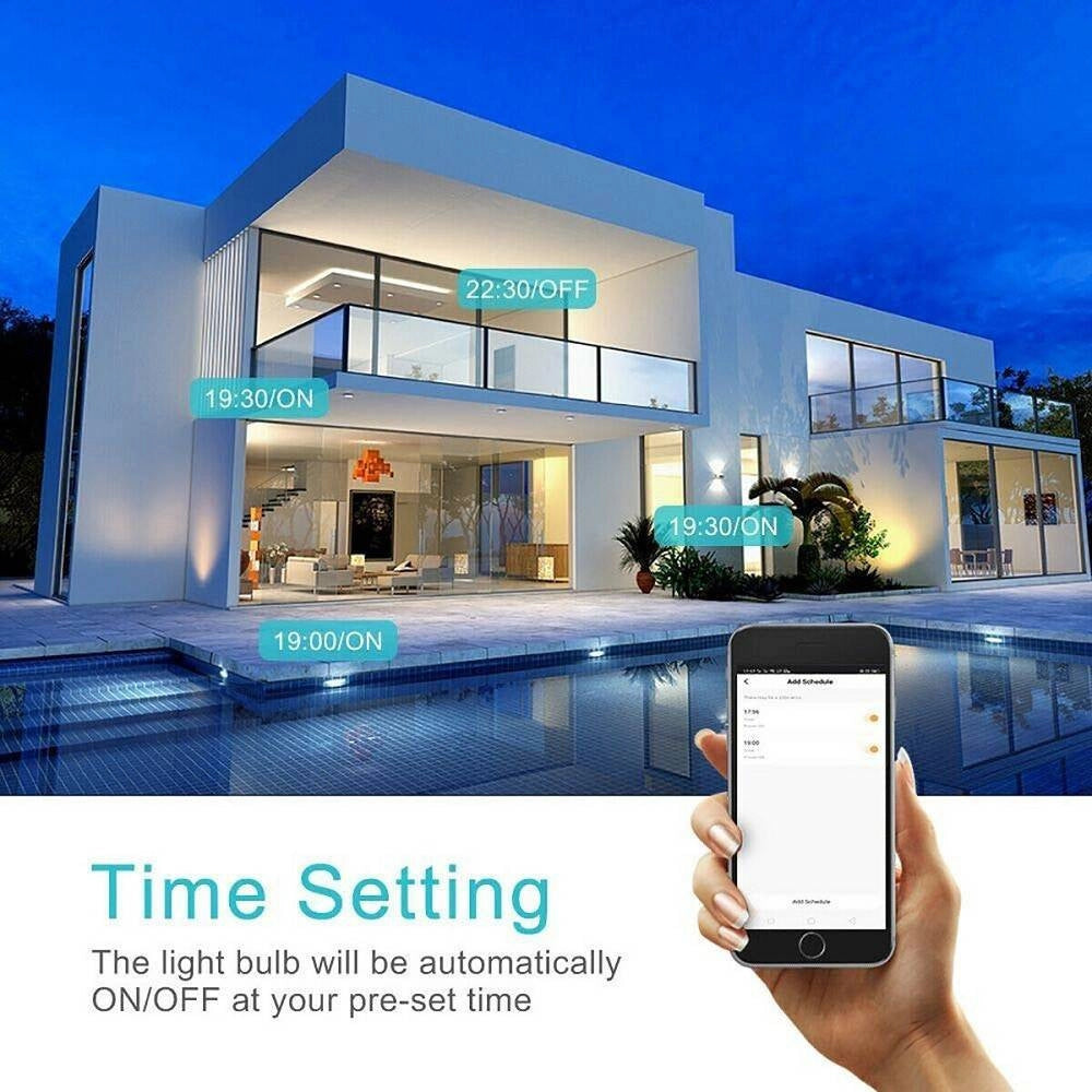 Trade Shop - Lampadina Smart Led Wifi E27 10w 2700k 6400k Dimmerabile Ios Android Alexa Google -