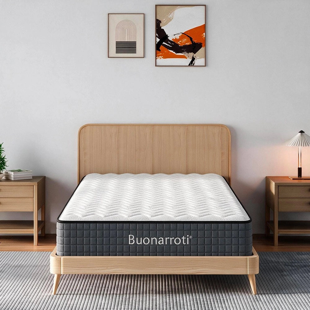 Materasso una piazza e mezza 120x190X25H molle insacchettate e memory foam Balto