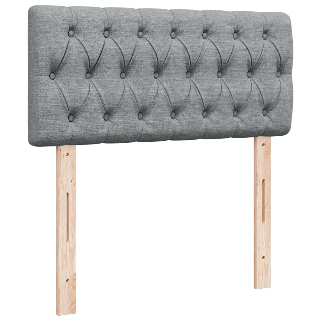 Giroletto a Molle con Materasso Grigio Chiaro100x200 cm Tessuto