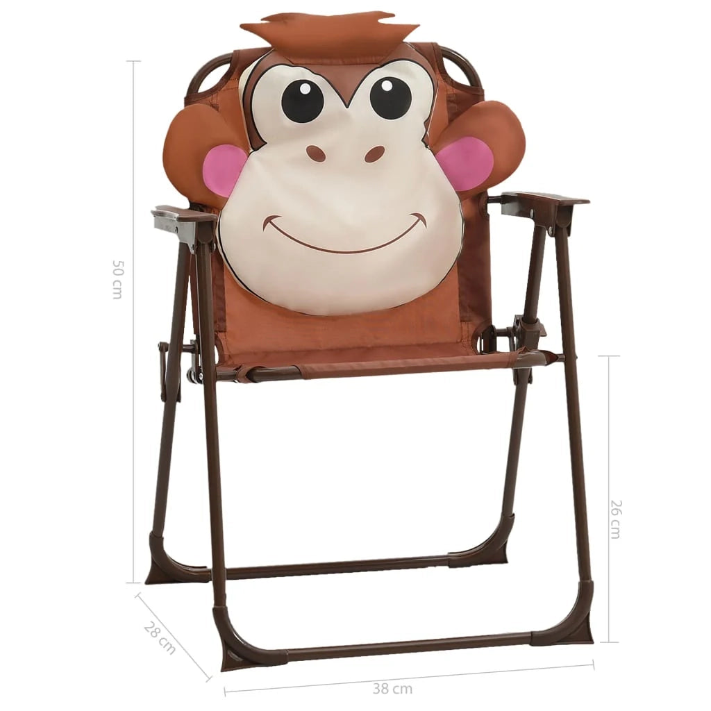 Set da bistro con ombrellone per bambini 3 pezzi marrone 02_0014491