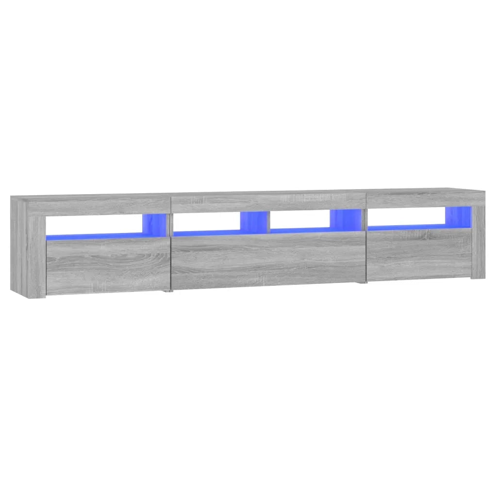Mobile Porta TV con Luci LED Grigio Sonoma 210x35x40 cm cod mxl 24811