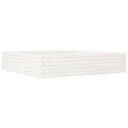 Fioriera rialzata per piante fiori terrazza giardino 110 x 110 x 23 cm legno di pino massiccio bianco 02_0037299