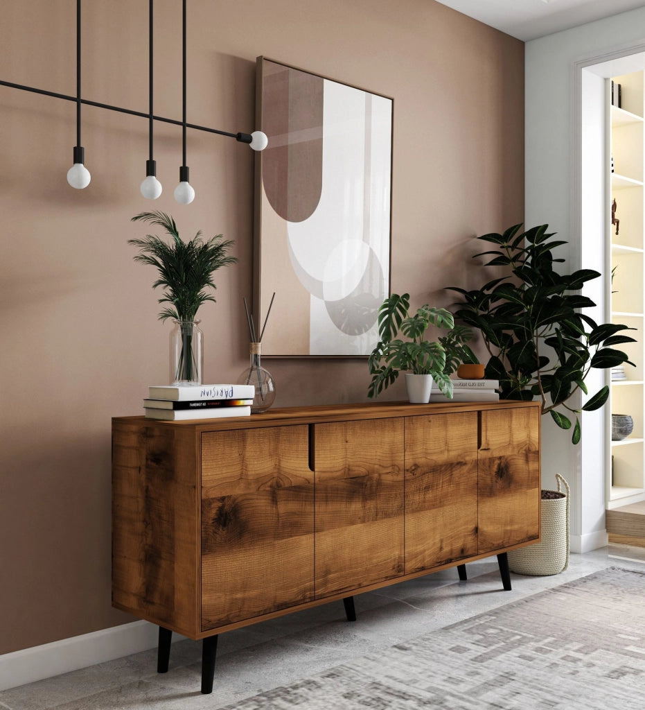 Credenza in legno "Latina" - 180 x 45 x 80 cm - Marrone