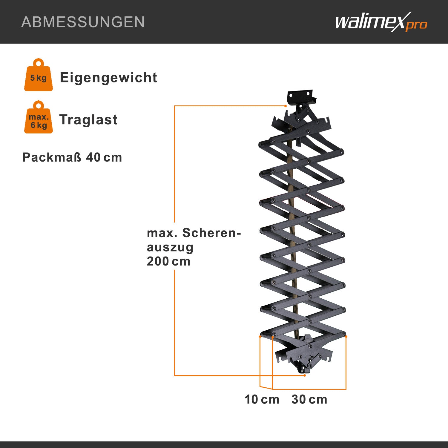 Walimex Forbici per sistemi di guide a soffitto