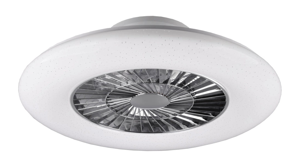 VENTILATORE E PLAFONIERA A SOFFITTO CON DIFFUSORE 'VISBY' Ø 59 cm - 39,6 Watt, 3900lm