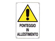CARTELLO PONTEGGIO IN ALLESTIMENTO- - cm.50x70h. - 10 pezzi