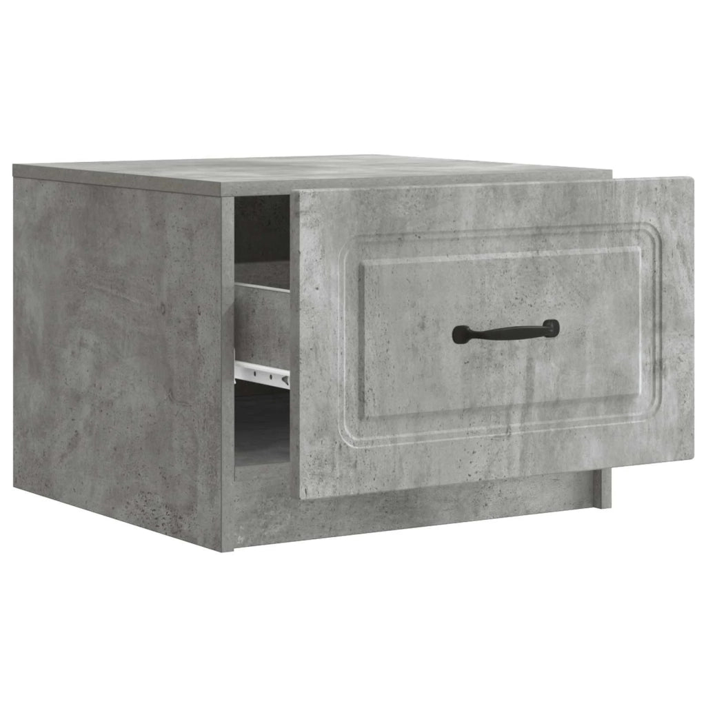 Tavolino da salotto con cassetto Grigio Cemento 49 x 50 x 37 cm