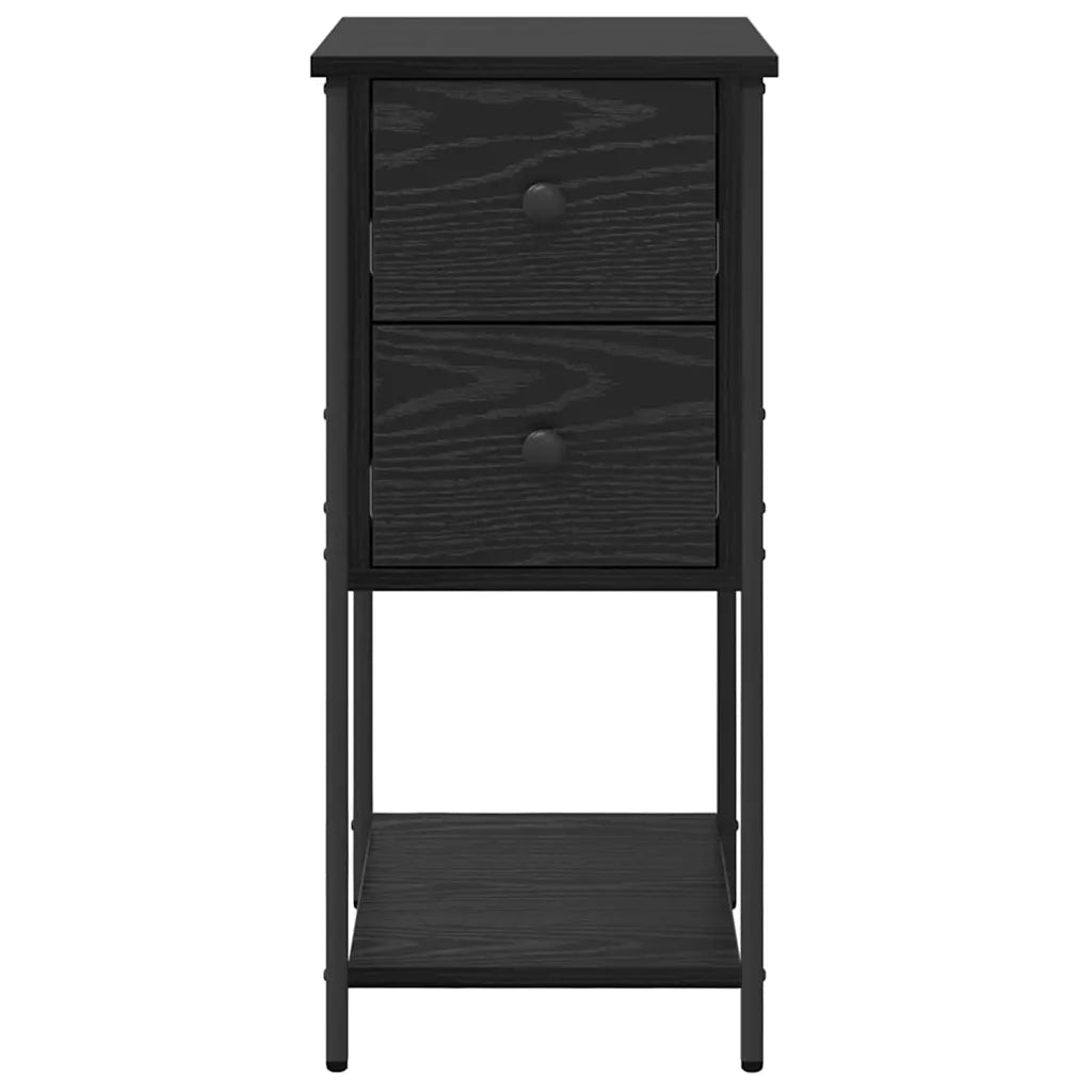 Armadio da Notte Rovere nero 32 x 42 x 70 cm Legno multistrato 871289