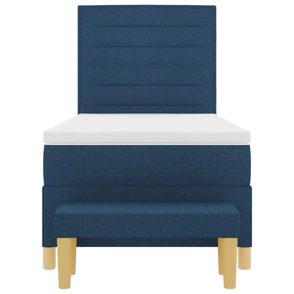 Letto a molle con testiera Blu 200 x 90 cm Tessuto 3344190