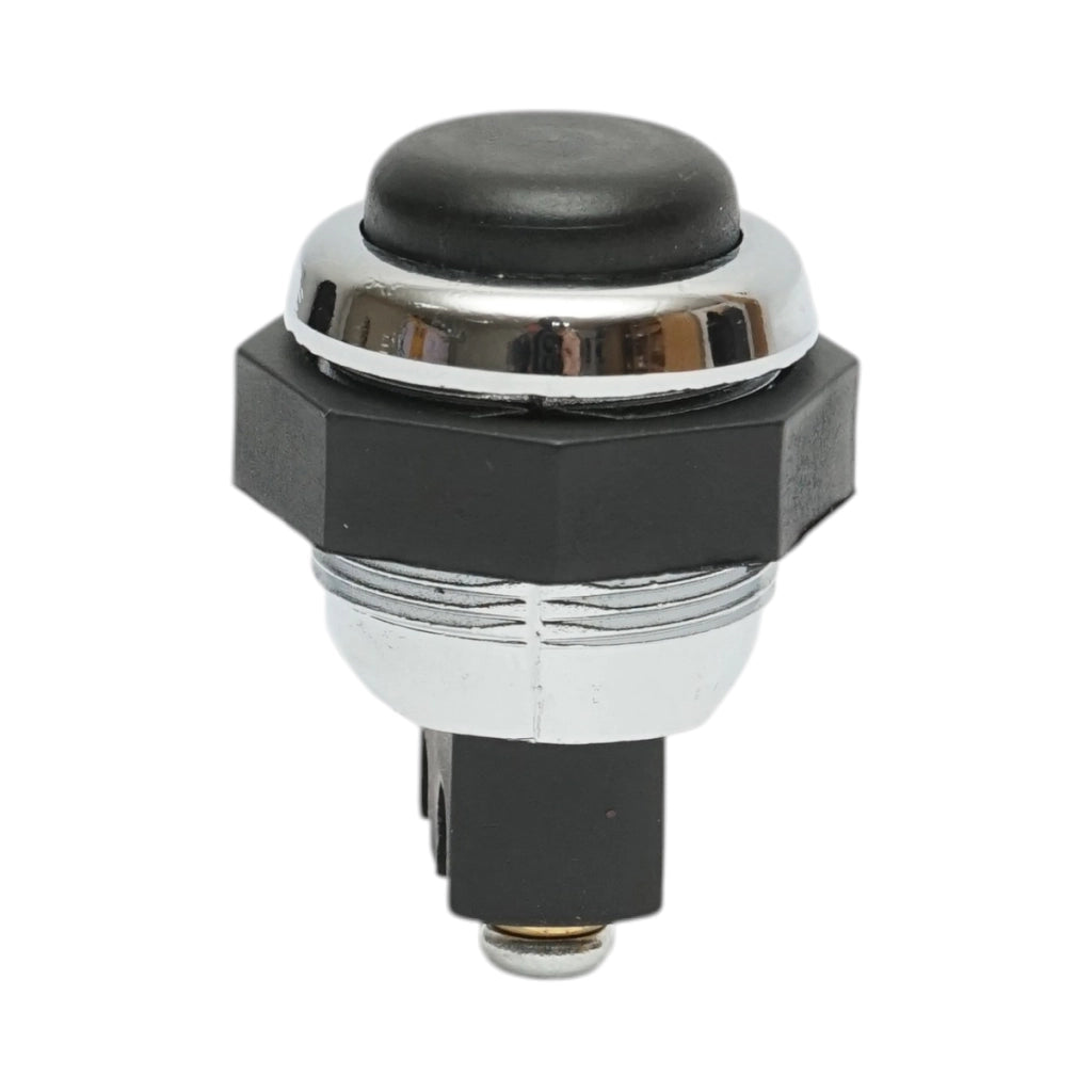 Pulsante di avviamento 12V/10A–24V/5A nero con 2 pin universale