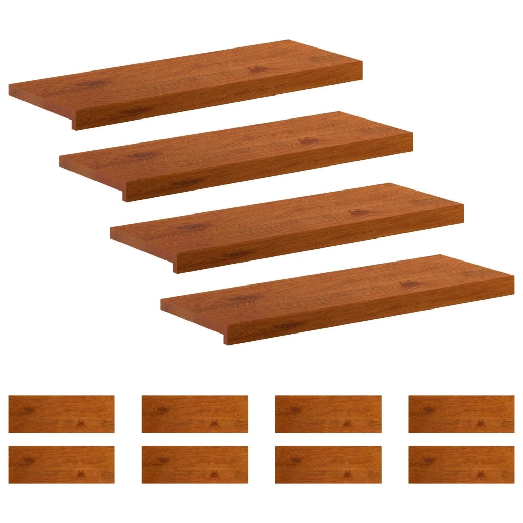 Gradini per Scale 12 pz 80 x 30 x 2 cm Marrone 3449424