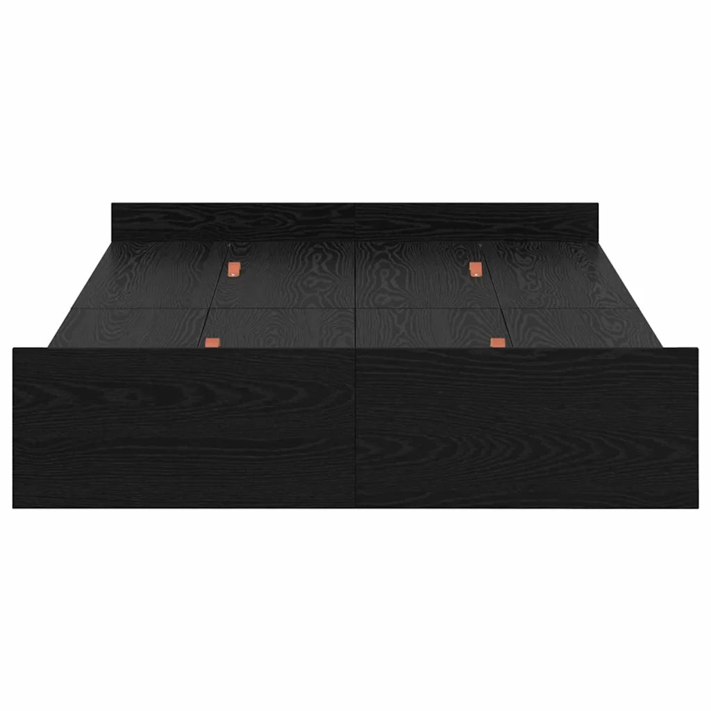 Struttura letto con contenitore Rovere Nero 120 x 200 cm 3335302
