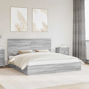Letto con Contenitore con testiera-Struttura Letto con contenitore Grigio Sonoma 180 x 200 cm 514969