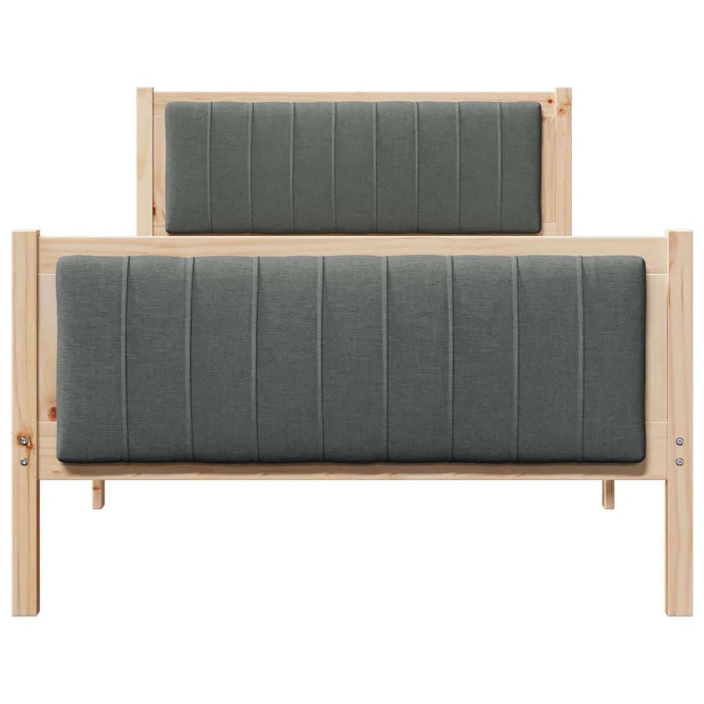 Struttura del Letto marrone e grigio scuro 100 x 200 cm