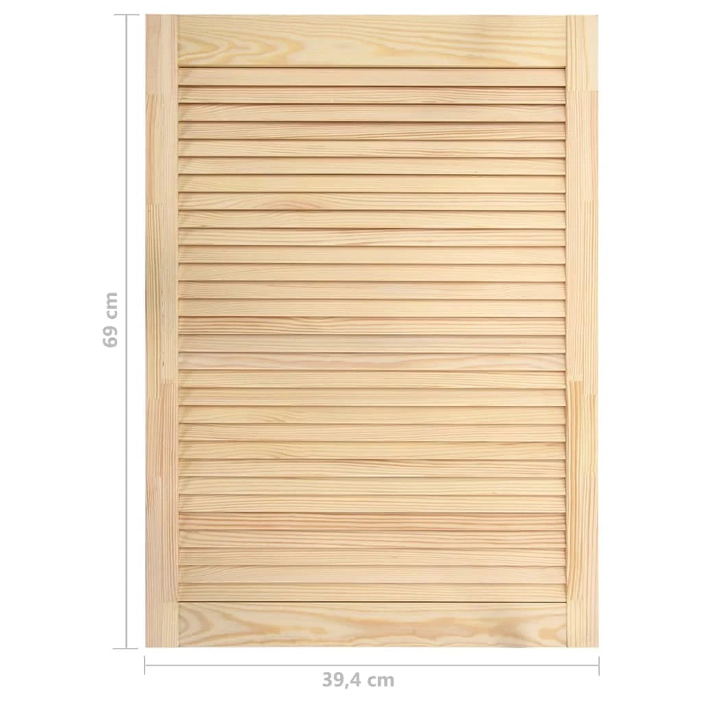 Porta a persiana porta dell'armadio porta della mensola rivestimento dell'armadio divisorio dell'armadio 69 x 39,4 cm legno di pino massiccio 02_0003872