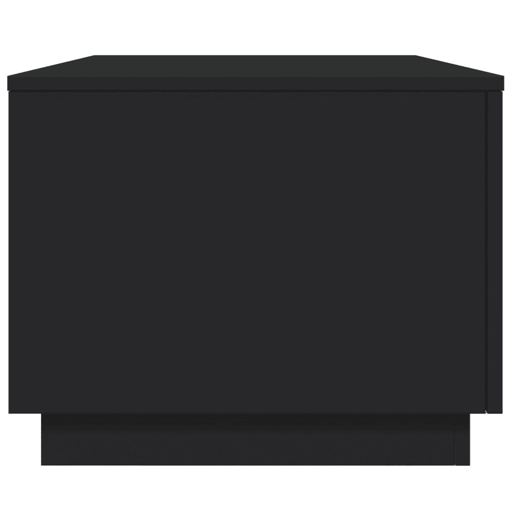 Tavolino da Soggiorno con Luci LED Nero 90x50x40 cm
