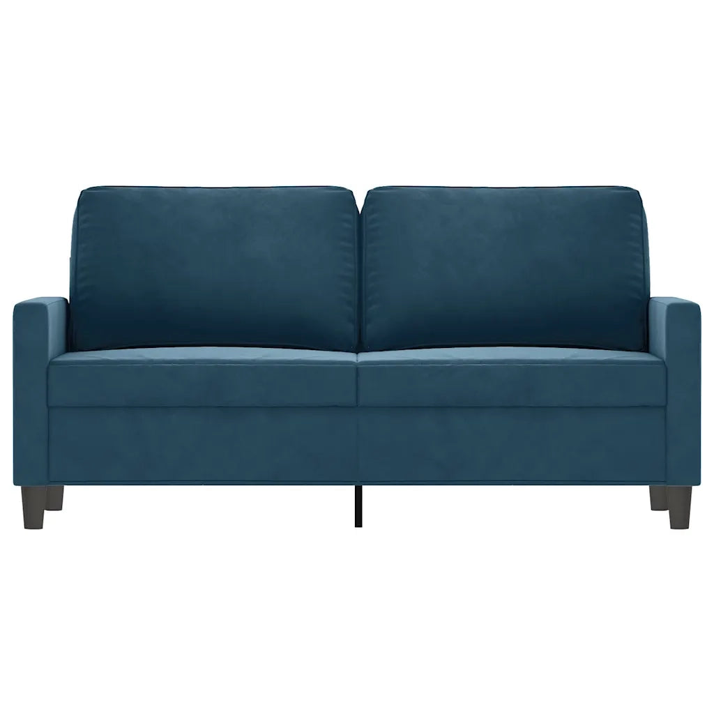 Divano a 2 Posti Blu 140 cm in Velluto