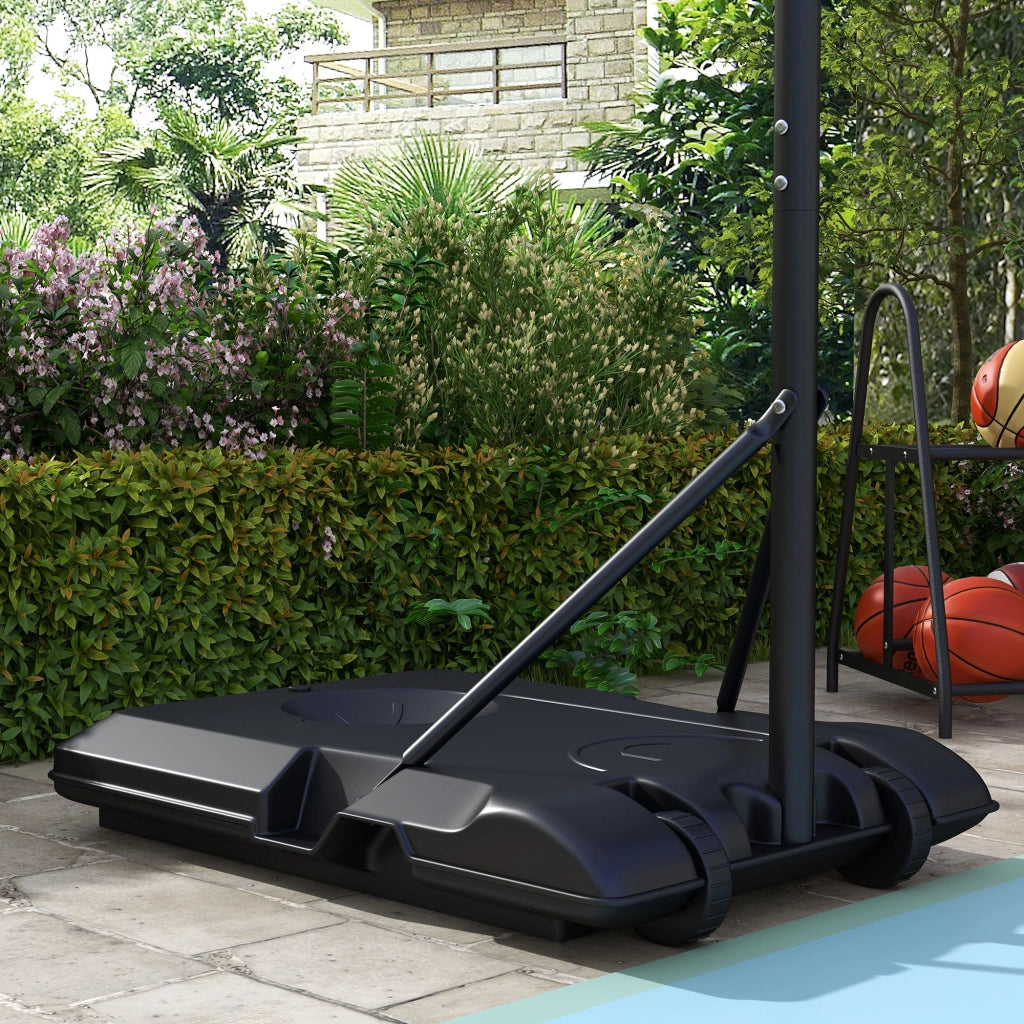 Canestro da basket con supporto, altezza regolabile da 179 a 209 cm, supporto per canestro con ruote, supporto per sistema di basket, per esterni, in