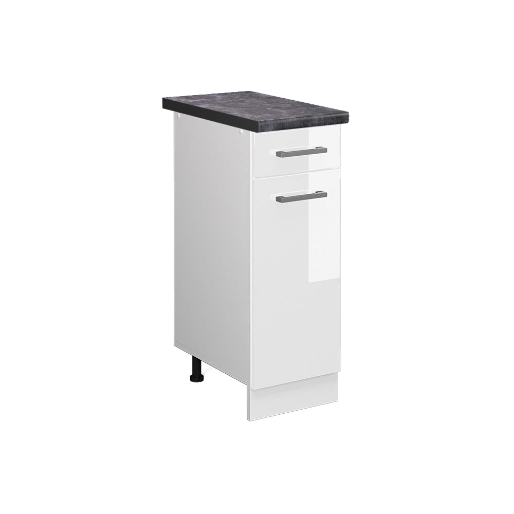 Vicco Mobiletto base per cucina Bianco lucido 30 cm , PL Antracite