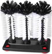 Borsetta per vetrini lucidanti per bicchieri e calici | Strumento con base a morsetto | Per uso domestico e ristorante | Dimensioni 18,5 x 9,5 x 19 cm