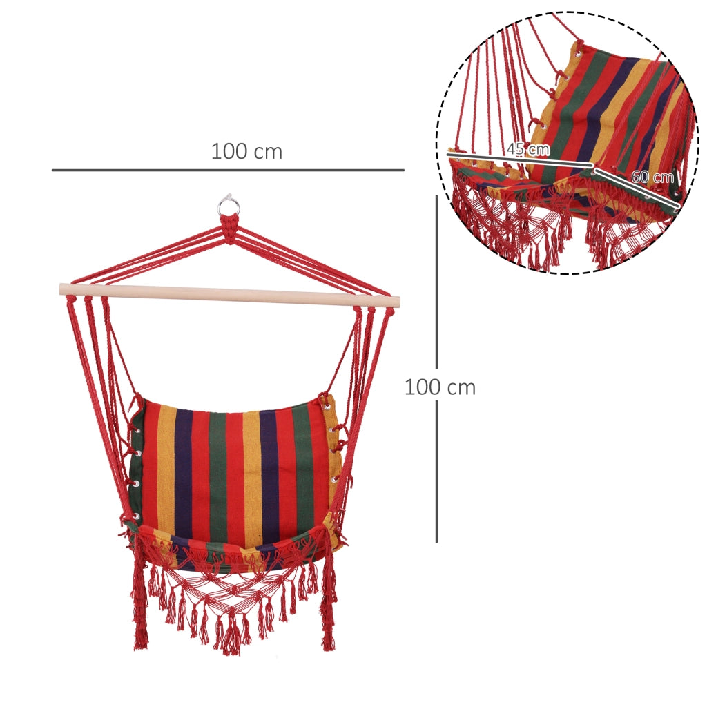 Sedia Sospesa ¨C Minimal ¨C Tessuto Poliestere 100x60x100 cm Multicolor