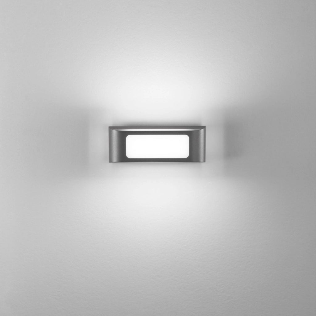 APPLIQUE BIEMISSIONE LED DESERT ANTRACITE 12W 1500LM CCT 3000 E 4000K IP65 25X5,3X9,5CM