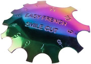 Stencil per unghie in acciaio inossidabile - Disegno a forma di linea di sorriso per strumenti per unghie - Strumento per manicure - Stencil per unghie - Stencil per unghie con forma di linea di sorriso - Unghie francesi perfette - Arte dell'unghia