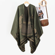 Sciarpa grande, semplice ma sofisticata, in stile etnico delle praterie, mantella, sciarpa in cashmere